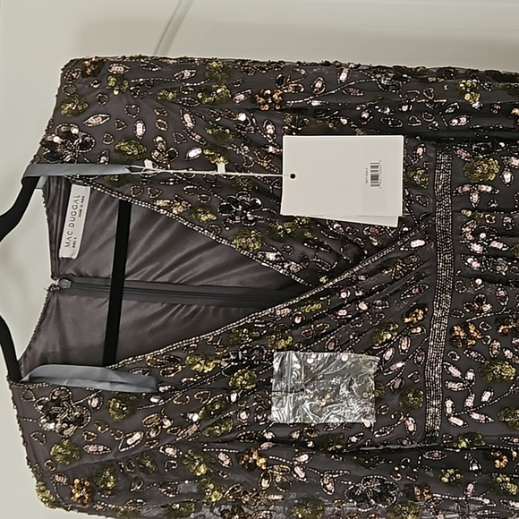 Mac DuggalLong Sleeve V Neck Midi Dress - Picture 5 of 10